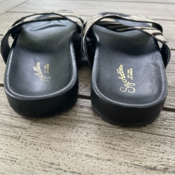 Seychelles Lighthearted Zebra Slide Sandals Womens Size 7 - Picture 4 of 6